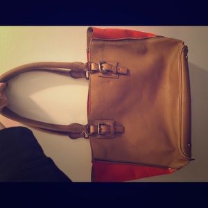 Jcrew leather oversized shoulder bag